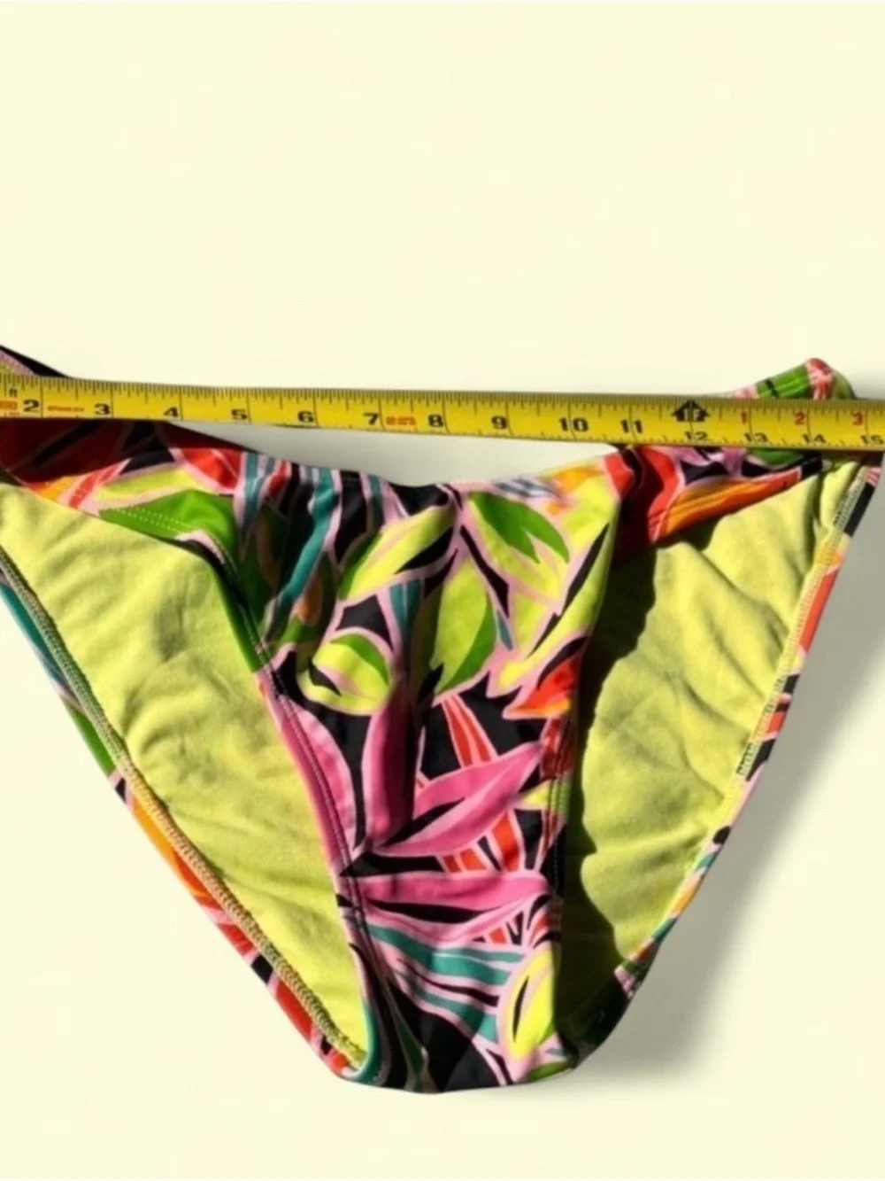Wild Fable Tropical Floral Bikini Bottoms High Leg Cheeky Swimwear Size Medium M